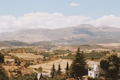 Ronda Hiszpania widok z lotu ptaka na góry