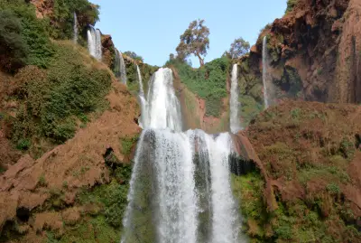 Uzud Maroko widok na wodospad